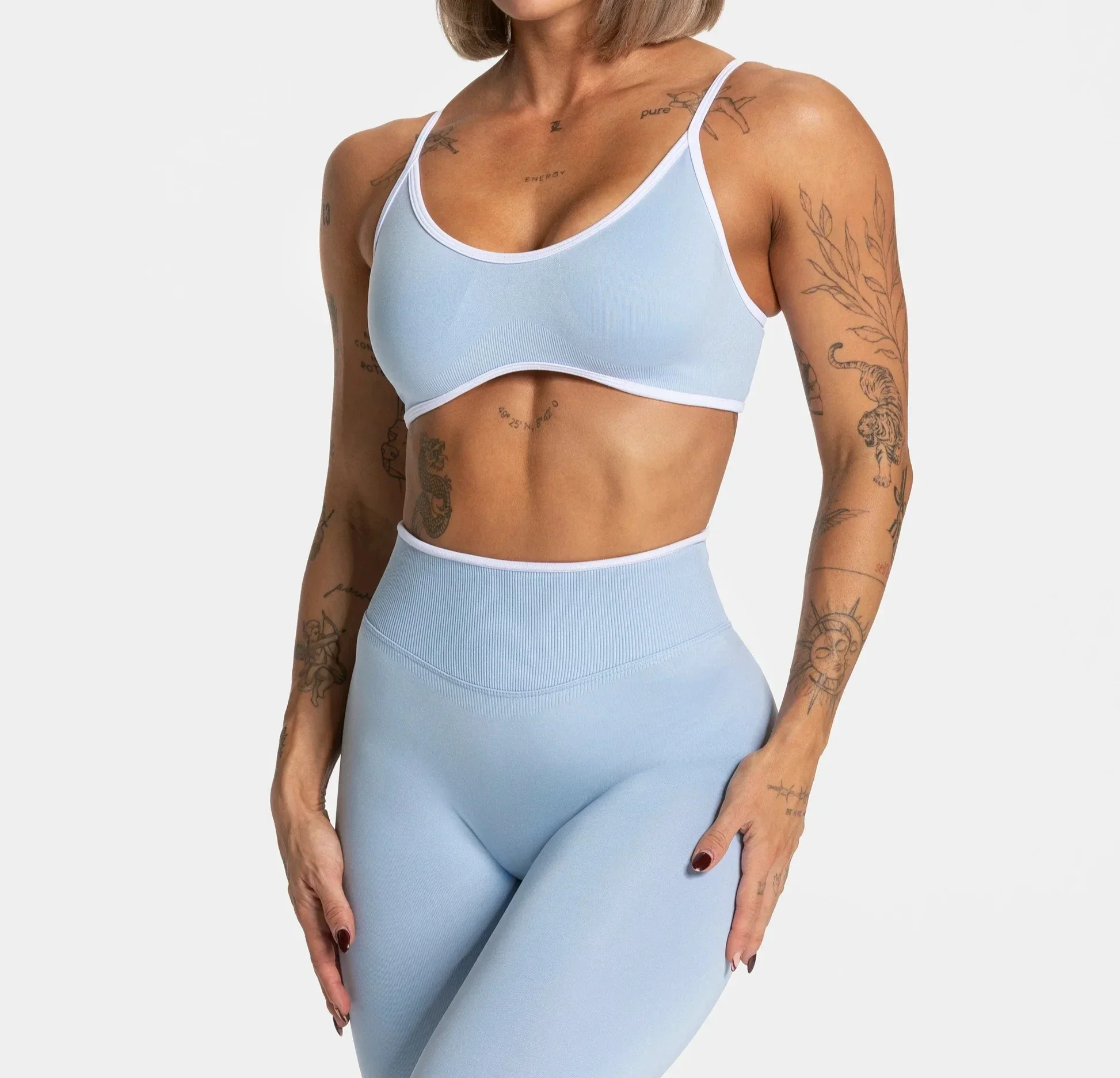 Sommer Nahtlose Yoga Tops Frauen Einfarbig Gym Sport-Bh Sexy Backless Stricken Bh mit Brust Kissen Hosenträger Atmungsaktive Bh – Detail 5