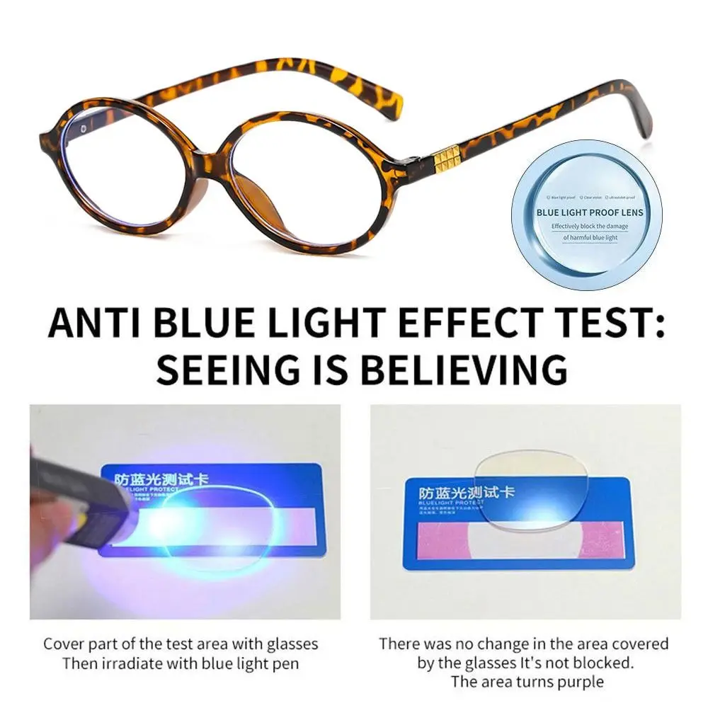 Y2K Retro Oval Frame Glasses Women Female Sweet Cool Eyewear Trend Reading Computer Anti Blue Light Eyeglasses image 4