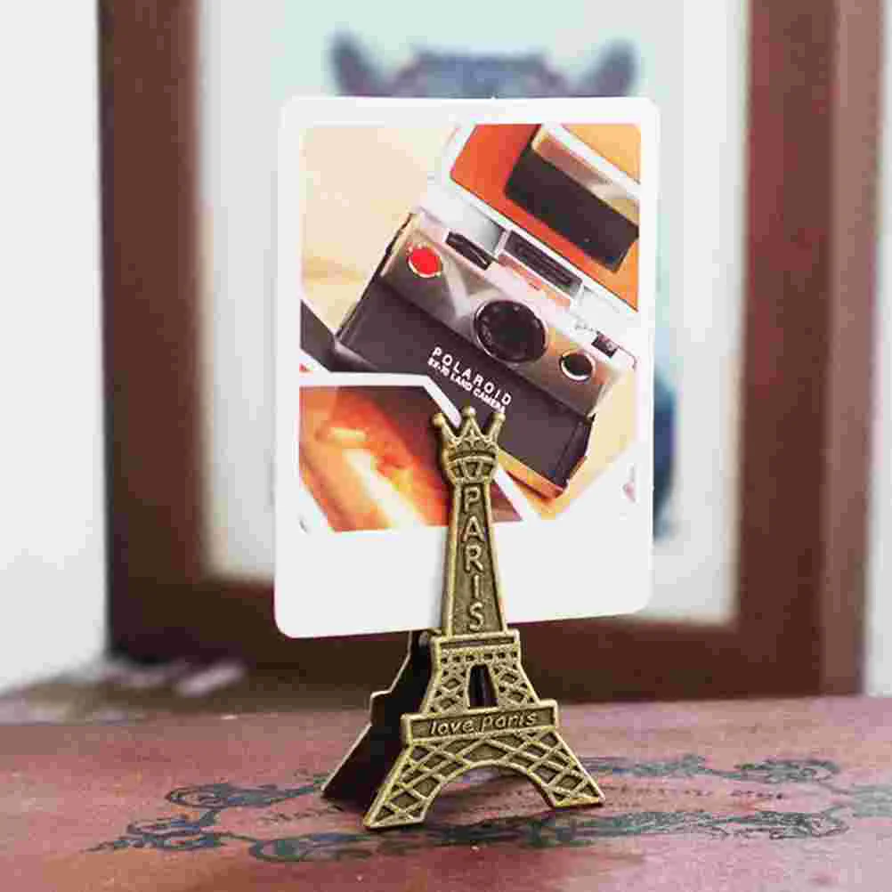 Imagem -04 - Torre Eiffel Metal Clip Memo Holder Decorações de Papel Cerimônia de Casamento Estátua Vintage Estátua de Negócios 12 Pcs