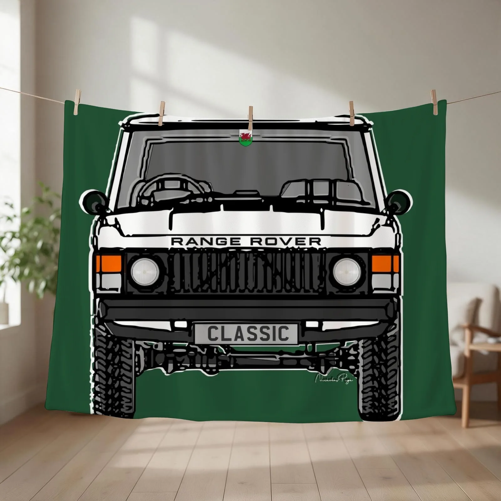 Old 4x4 Rover V8 White Throw Blanket For Baby Plaid Warm Beautifuls Blankets