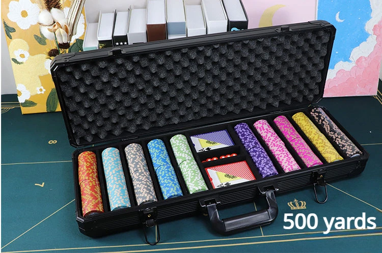 Poker K-shaped Thickened and Thickened Chip Box High-end Set 200 Pieces 300 Pieces 500 Pieces Portable Aluminum Box Storage