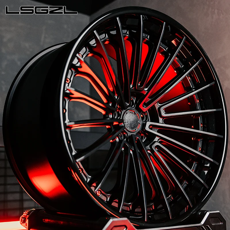 Hot-selling New 2 Piece Forged Concave Carbon Fiber Rims Deep Dish Car Wheels 16-24 Inch Custom Color Aftermarket