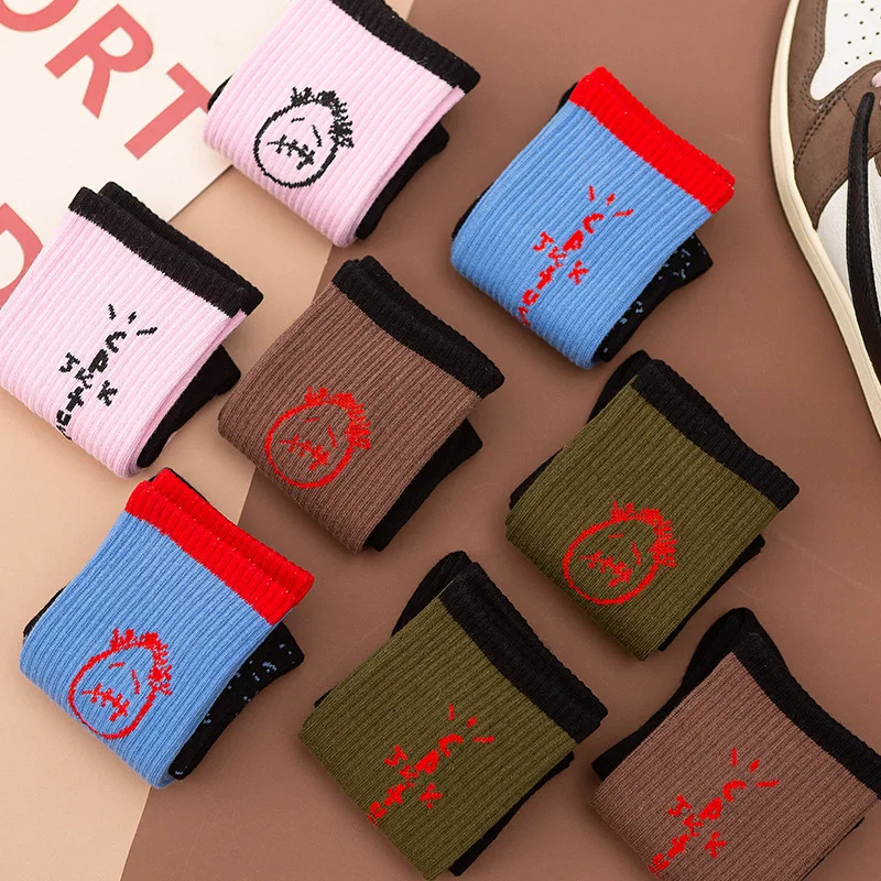 Herrensocken Cactus Jack Skate Neue SCHWARZE Crew-Socken Mode Bandanas Lustige Streetwear Hip Hop 27-Stil Herrengeschenke – Detail 8