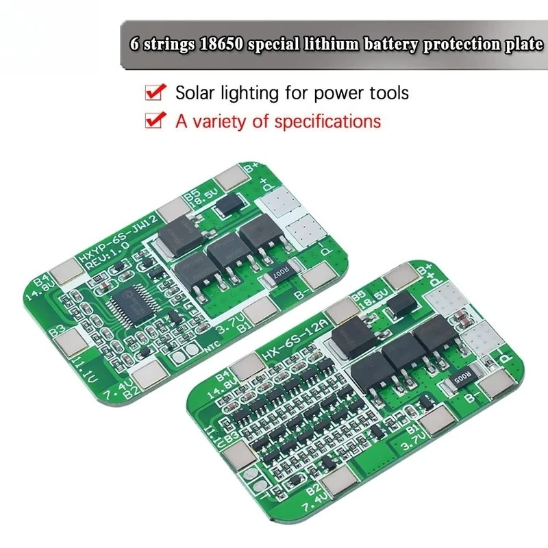 6S 15A/25A 24V 25.2V PCB BMS Protection Board For 6 Pack 18650 Li-ion Lithium Battery Cell Module New Arrival