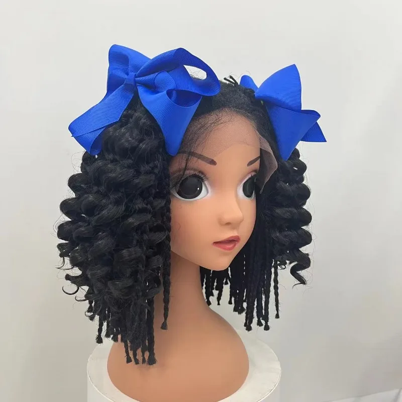 Kids Ponytail Hair Extension 6 8 Inch  10inches Curly Ponytail Kids En Gros Kids Synthetic Ponytail Extensions with Elastic