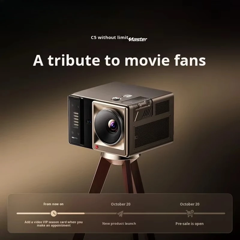 Projector C5 Super Player 4K 6800LumensCVIA Quality Home Theater Living Room Bedroom Gaming High Refresh Rate240Hz