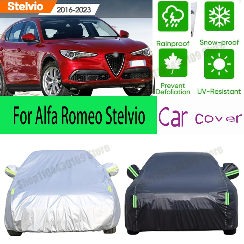 

For Alfa Romeo Stelvio 2016-2023 car cover Winter Summer Snowproof Dustproof Shield, Waterproof Sunproof Auto Protection