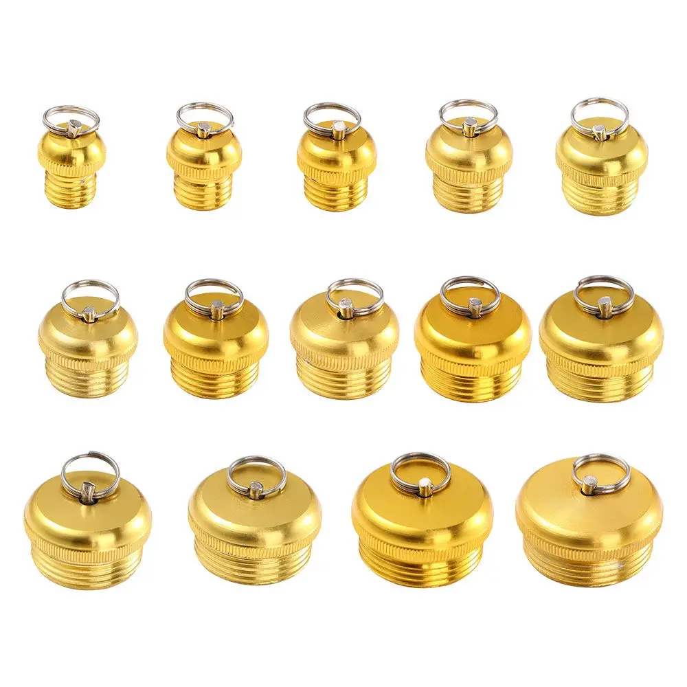 Gear Metal Fishing Pole Fishing Rod Cover Gold Rod Stopper Screw Fishing Rod Rear Plug Rod Bottom Protector Pole Butt Caps