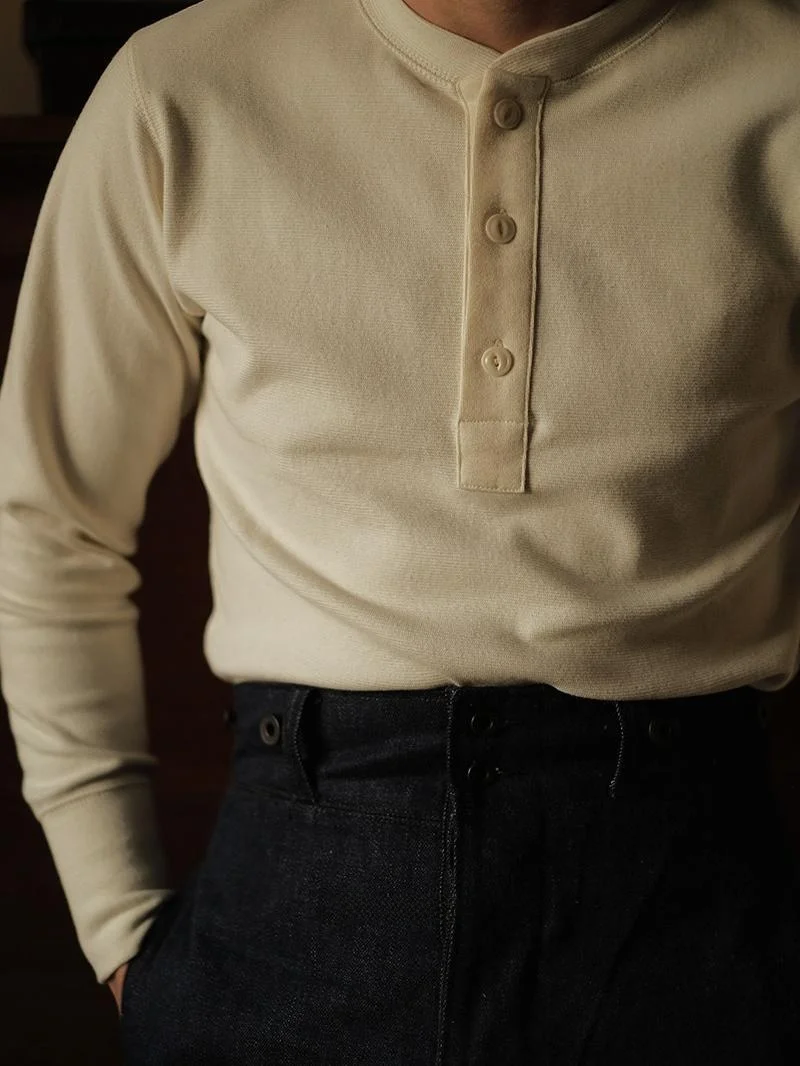 warm-cotton-knitted-long-sve-henry-collar-underwear-retro-sle-single-layer-thin-fabric-pure-color-for-couples-youth