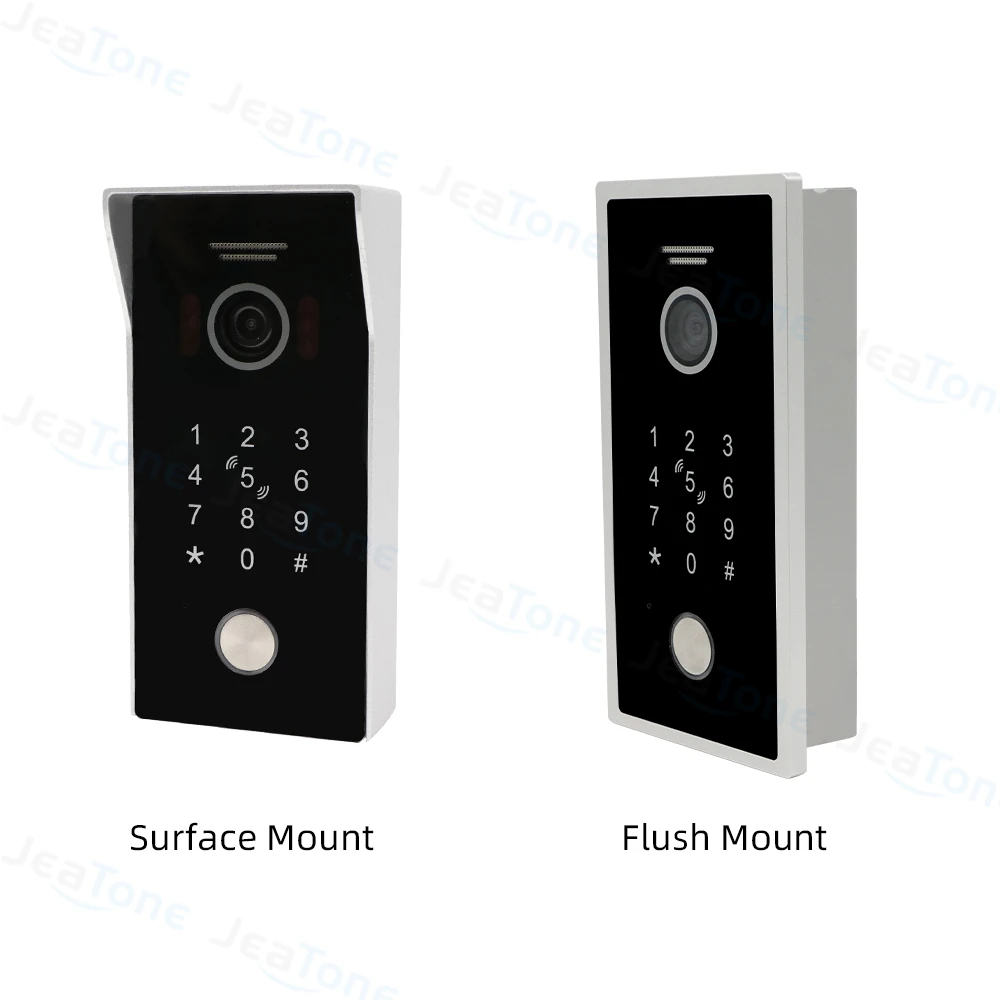 Jeatone Tuya Smart WiFi Video Doorbell  home video intercom wired no need battery Door phone Intercom with Camera and Code