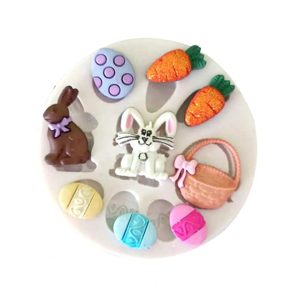 Food-grade Silicone Mold Cake Decorating Silicone Mold Easter Silicone Molds for Chocolate Fondant Cake Candy Bunny Flower