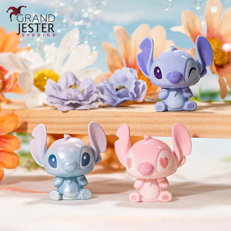 디즈니 스티치 Chibi Series2 블라인드 박스 및 블라인드 백 모델 세트 소장품 미니 입상 데스크탑 장식 생일 휴일 선물