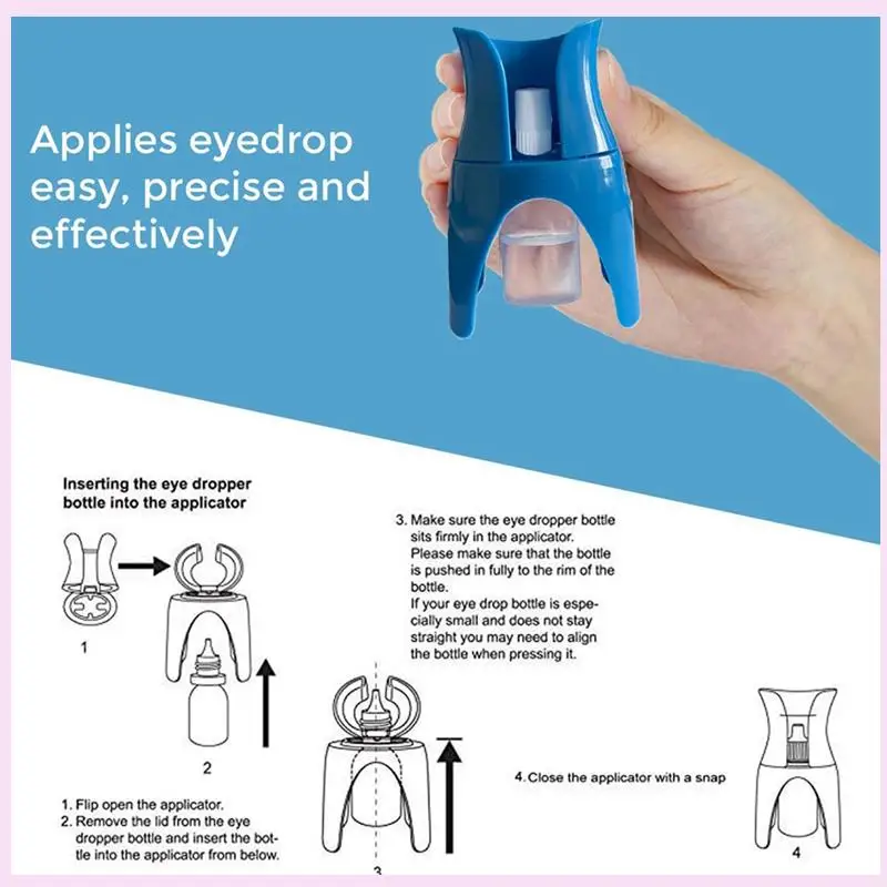 B25B Eye Drop Holder Helper Eye Ointments Drop Holder Device Eye Drop Guide Aid Help Applicator Eye Care Tool