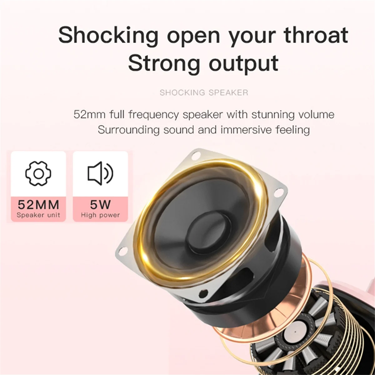 مشغل Ktv للمنزل اللاسلكي بتقنية البلوتوث للأطفال مع ملحقات إضاءة LED صوتية سحرية باللون الوردي