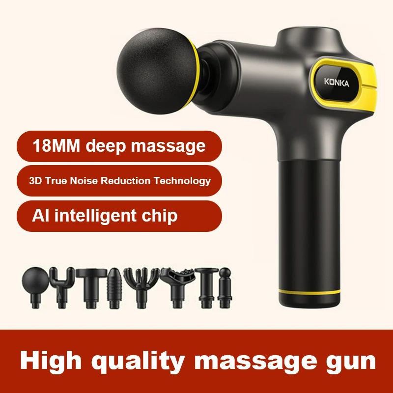 Handheld Electric Fascia Gun Professional Deep Tissue Percussion Massage Gun 5Speed Body Massaging Gun for Muscle Fascial Fascia