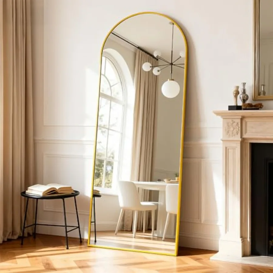 

Arched Full Length Mirror, 71"x26"Large Floor Mirrors, for Wall Door Bedroom Bathroom Living Room Gold