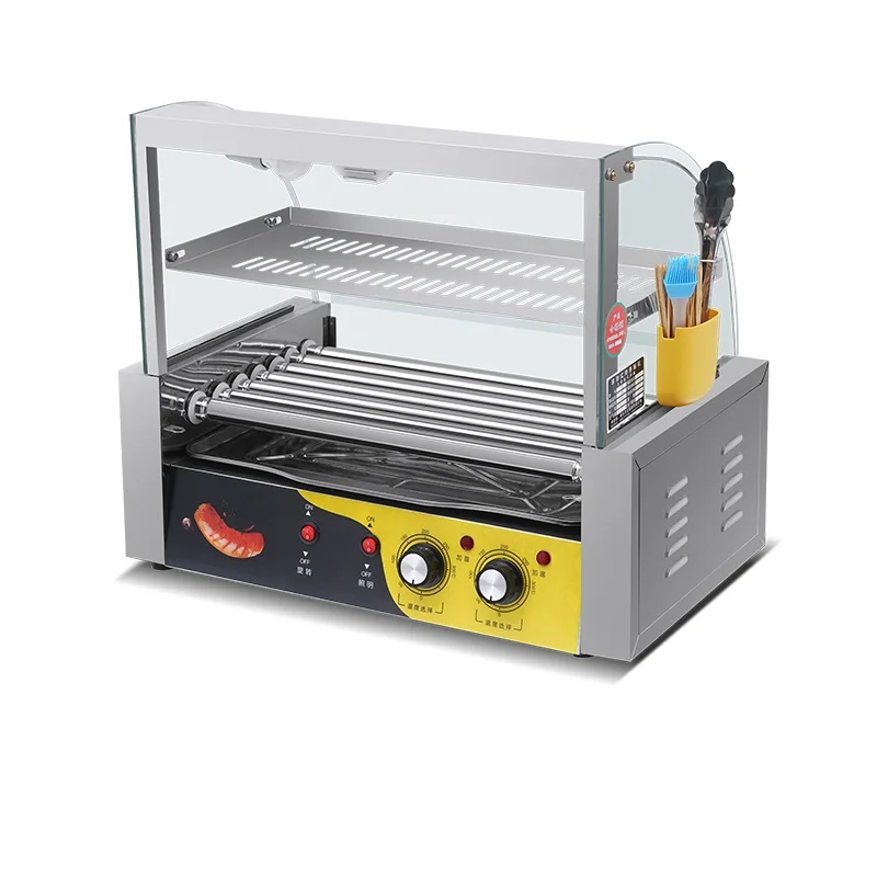 Elektryczne rolki ze stali nierdzewnej 304 Komercyjna maszyna do grillowania kiełbasy Hot Dog