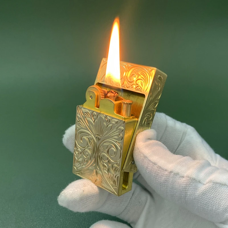 Handmade Brass Antique Lighter Matchbox Drawer Design, Fun And Creative, Personalized Kerosene Lighter Gift Collection, Cigarett