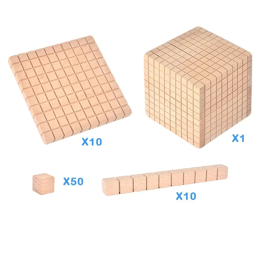 기본 몬테소리 DIY 10 클래스 블록 조작 수학 계산, 수학 게임, 조기 수학 교육 장난감