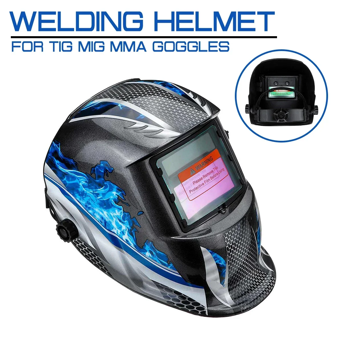 For TIG MIG MMA Goggles Light Filter Welder's Soldering Work Professional Welding Helmet Solar Automatic Darkening Welding Mask