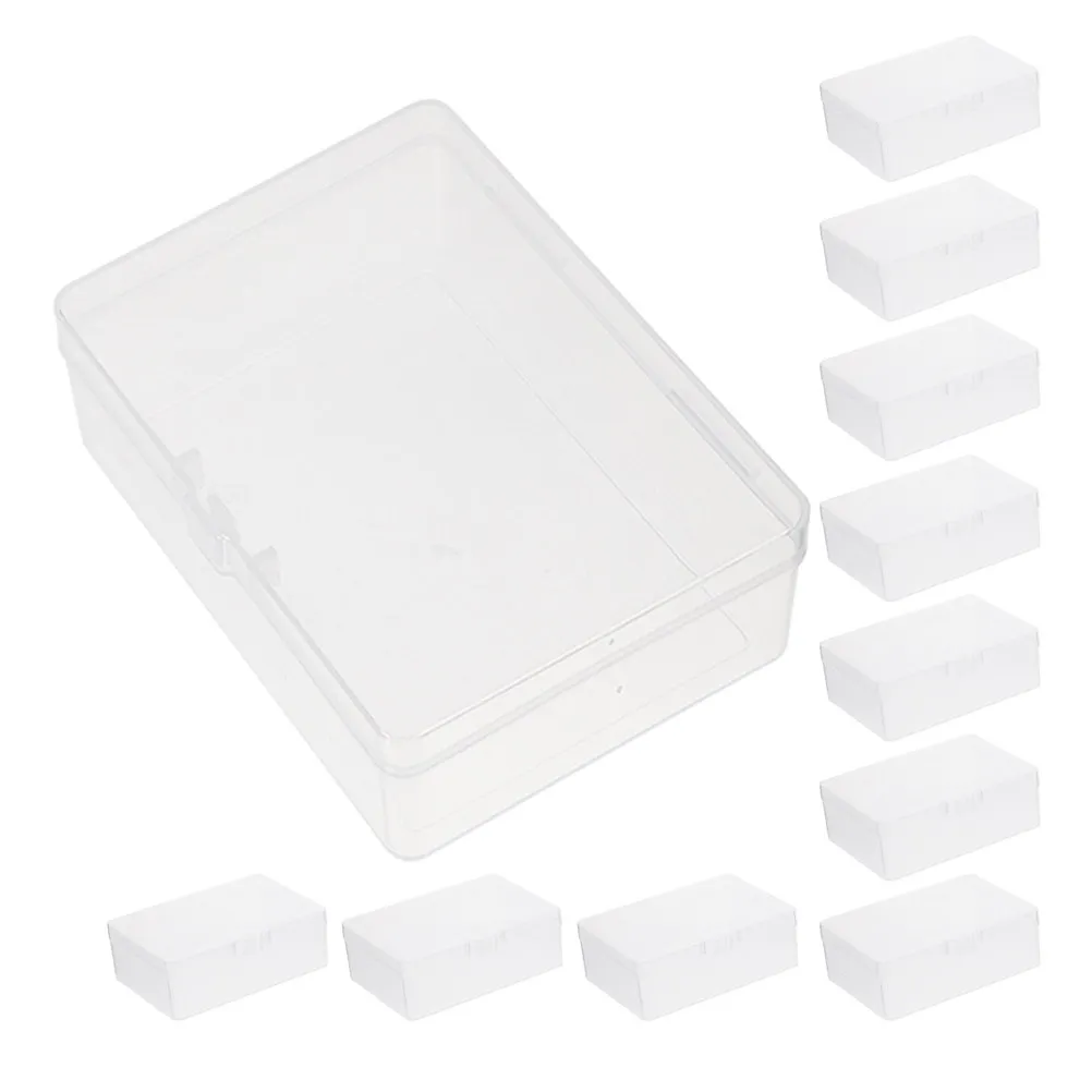 

12Pcs Transparent Storage Box Clear Plastic Card Holder Organizer Stackable Case for Playing Cards Trading Card