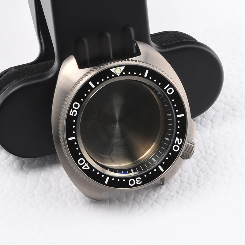 

Titanium Watch Case Turtle 6105 Super Luminous Sapphire diving case fit Seiko mod for NH35A NH36A Automatic Movement watch case