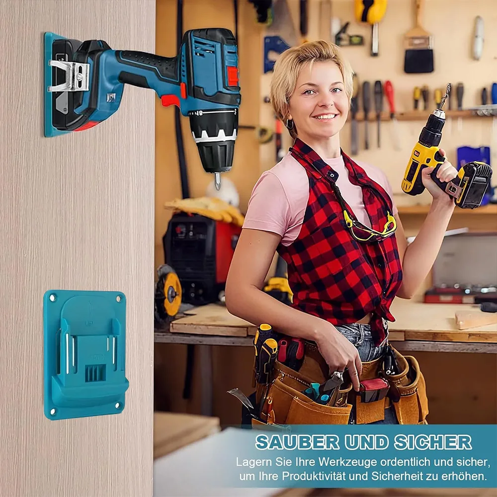 1/5PCS Tool Drill Mount Holder Compatible for Makita 18V Li-ion Drills, Heavy Duty ABS Tools Wall Dock Hanger for Workshop