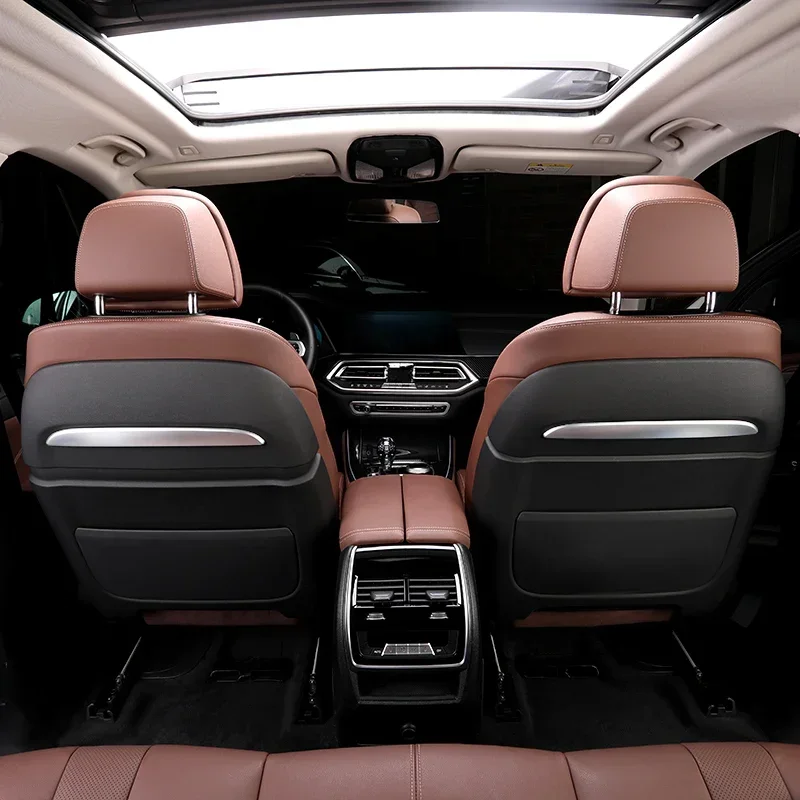 For BMW X5 G05 X6 G06 X7 G07 G32 6GT 2Pcs Car Rear Seat Panel Cover Trims Sticker Interior Trim Frame