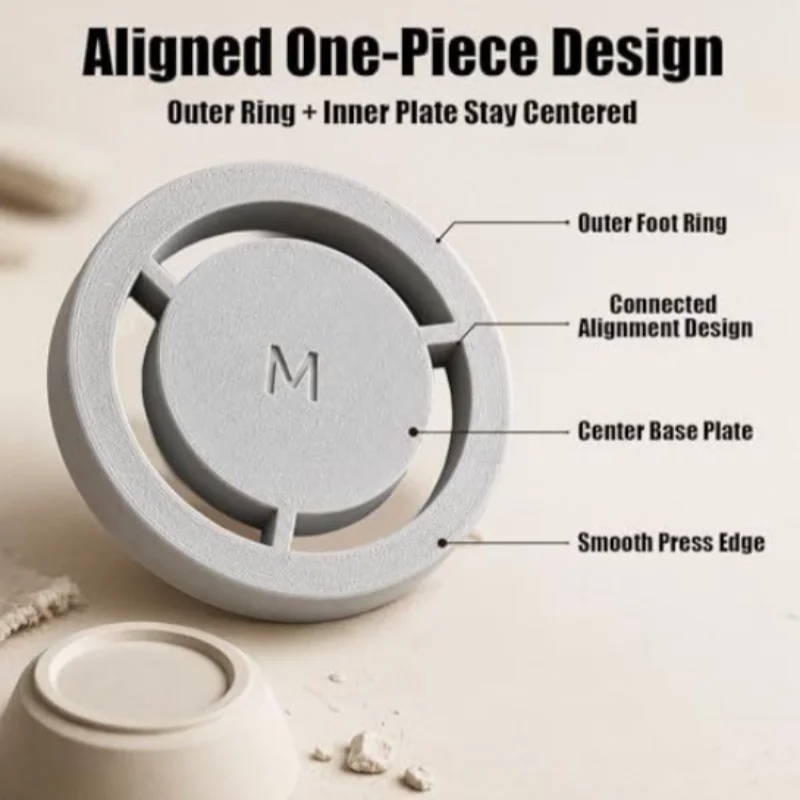 5 Sizes Pottery Foot Ring Template Consistent Base Ring Mold Lightweight Ceramic Clay Trimming Tool DIY Ceramic Making Supplies view 4