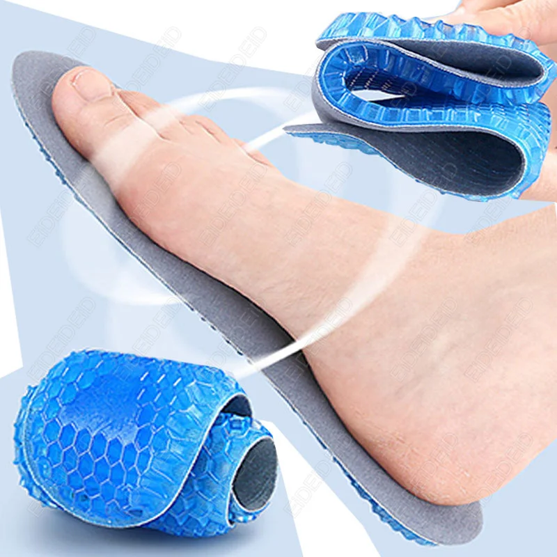 

GEL Silicone Insoles for Shoes Orthotic Arch Support Insole Soft Shoe Inserts Sport Anti-slip Template For Man Women Shoe Sole