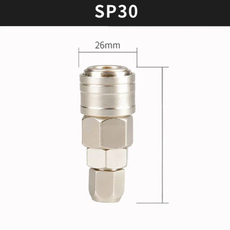 Stainless Steel Pneumatic Joint C Type Self-locking Quick Connector Male Female SP SF SM SH Tool Air Pump Compressor