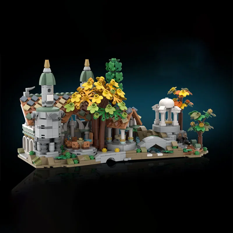 

MOC строительные блоки, игрушка, миниатюрная уличная сцена, модель, украшения, креативная сборка, набор игрушек в качестве праздничного подарка, подходит для всех арк