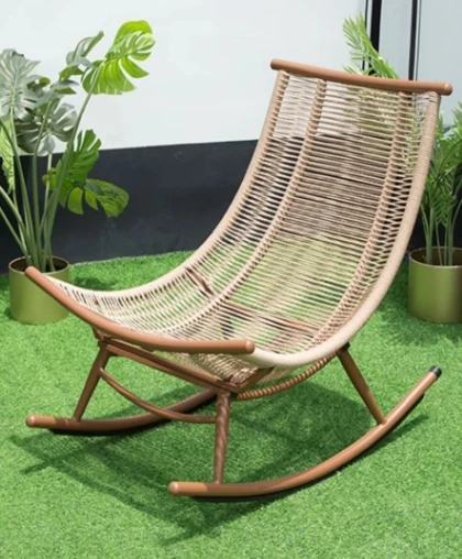 الحديثة داخلي/خارجي حديقة الروطان كرسي متأرجح شعبية الترفيه كرسي الكبار الاسترخاء كرسي صالة هزاز لحدائق بركة #5