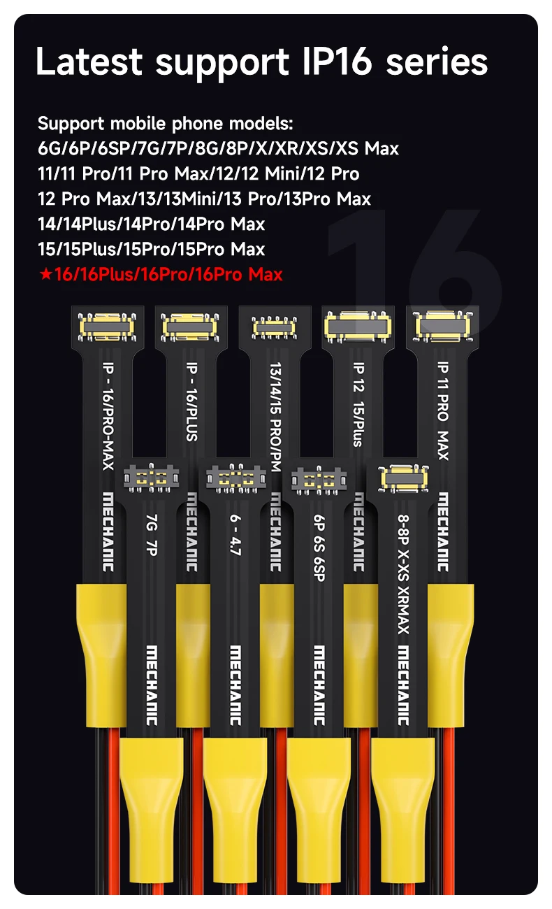 【MECHANIC】 Power Boot Cable for iPhone Android Samsung Xiaomi 4000+ Models iphone 6-16 Durable Plug-and-Play FPC Charging Cord‌