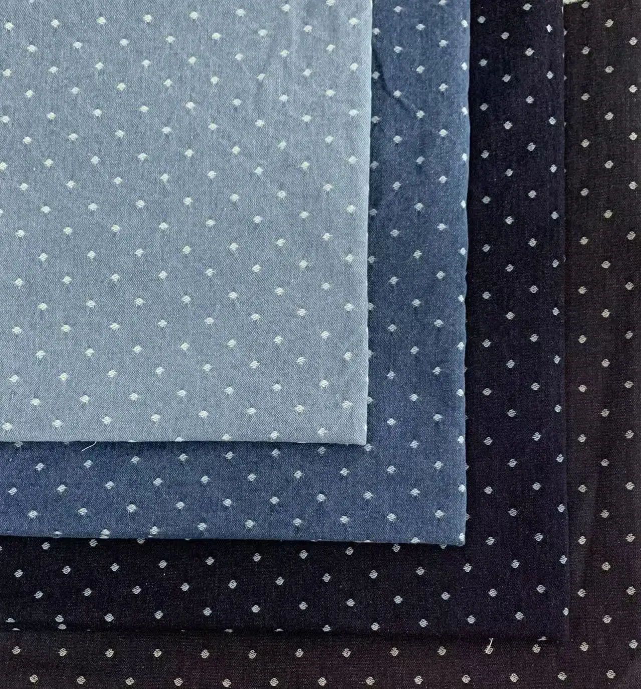 

Denim Fabric Thickened Polka Dot Jacquard Washed Denim For Sewing Dresses Bags Pants bags hats DIY Denim Fabric