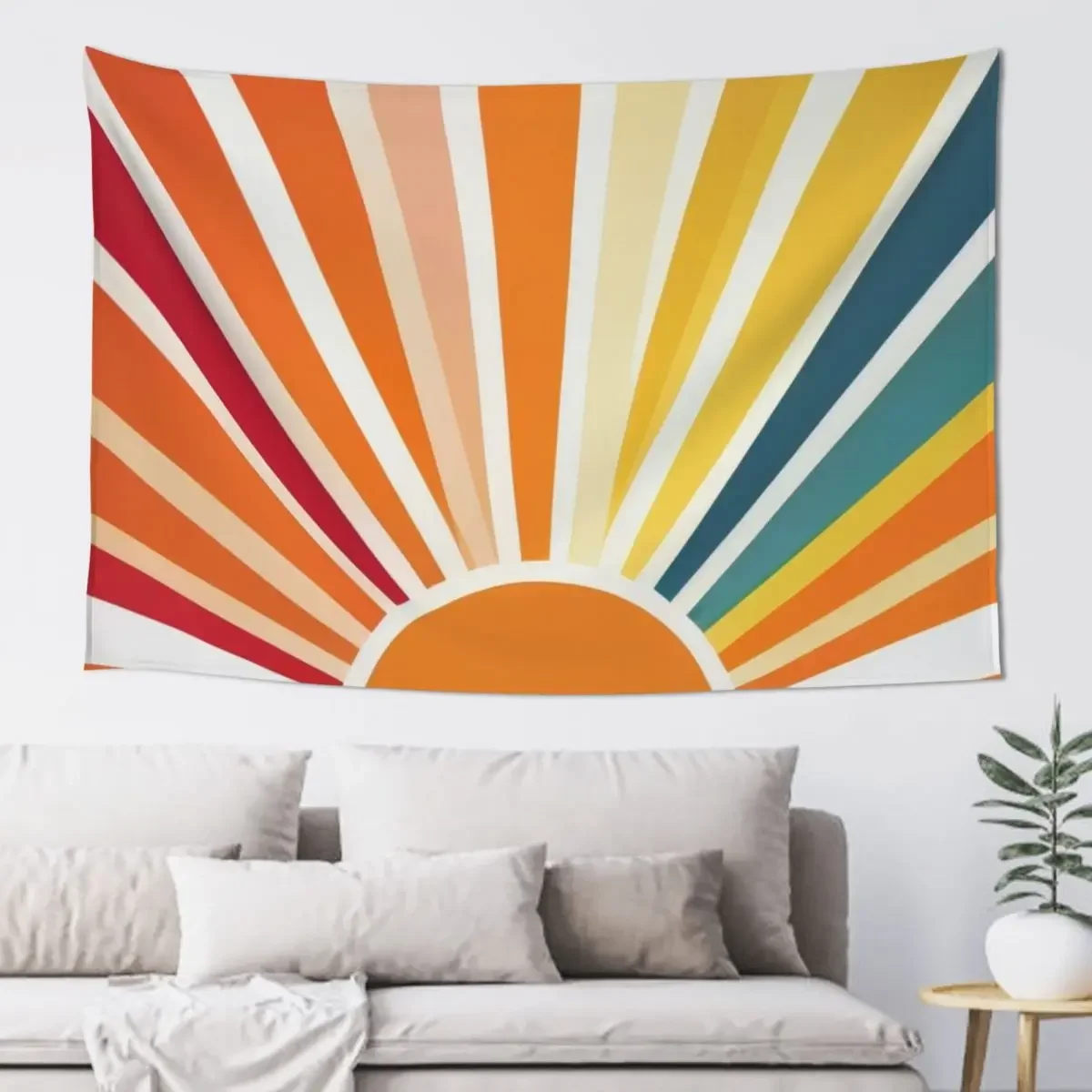 Vintage Rising Sun Rays Tapestry Hanging Wall Home Decorations Decorative Wall Mural Tapestry