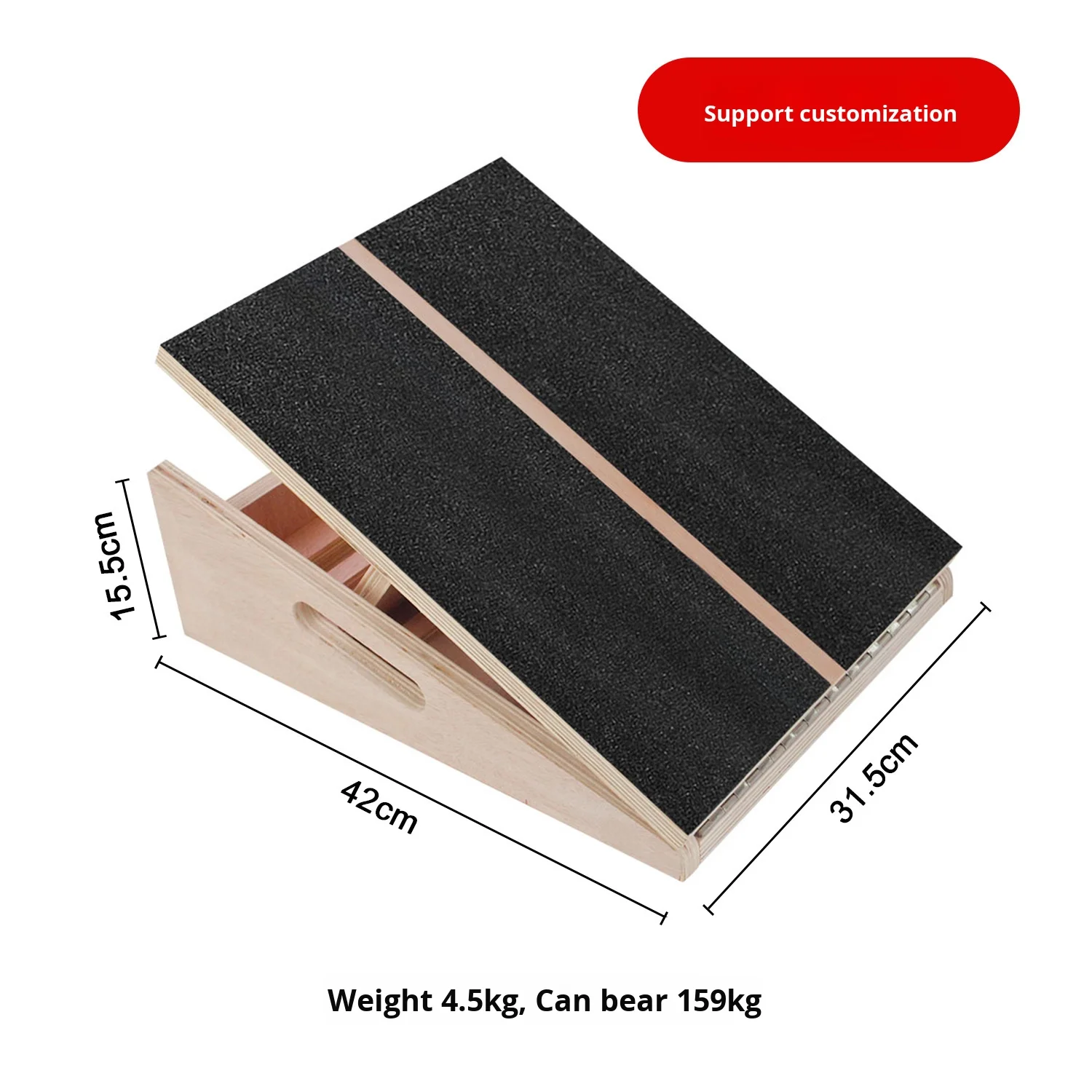 

Foldable Wooden Balance Board Body Rehabilitation & Calf Stretching Fitness Gear