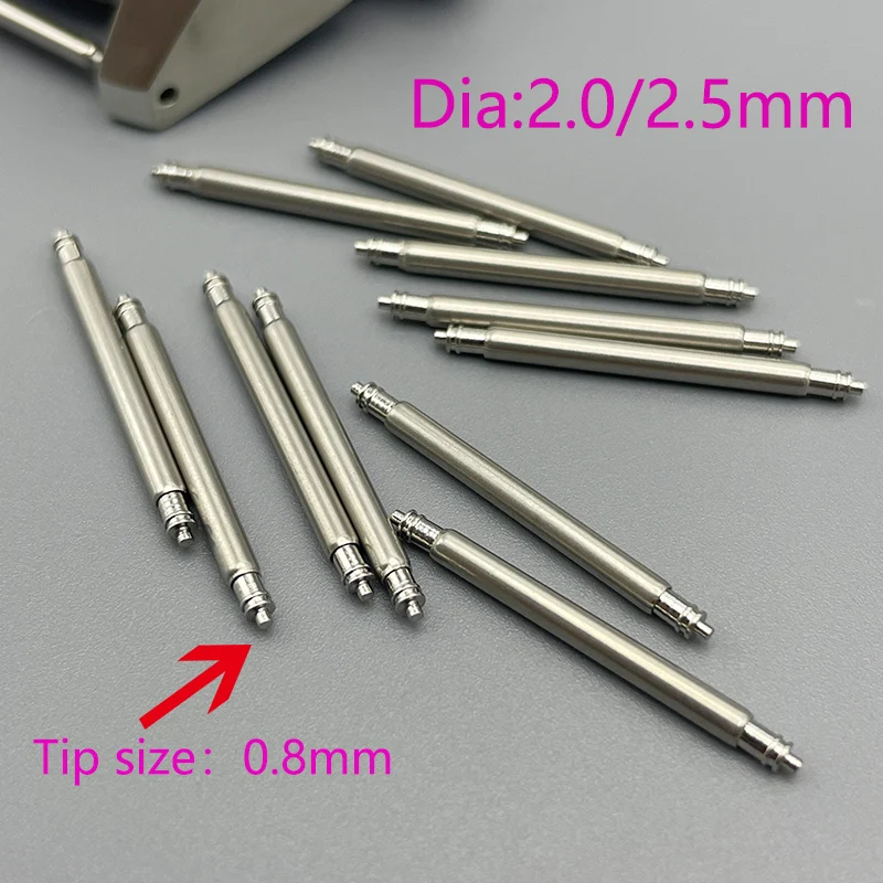 

2/4/10Pcs Dia 2.0mm/2.5mm Watch Band Spring Bars 16/18/19/20/21/22/23/24/26mm Strap Link Pins Fits SKX007 SUB 6105 Watch Band