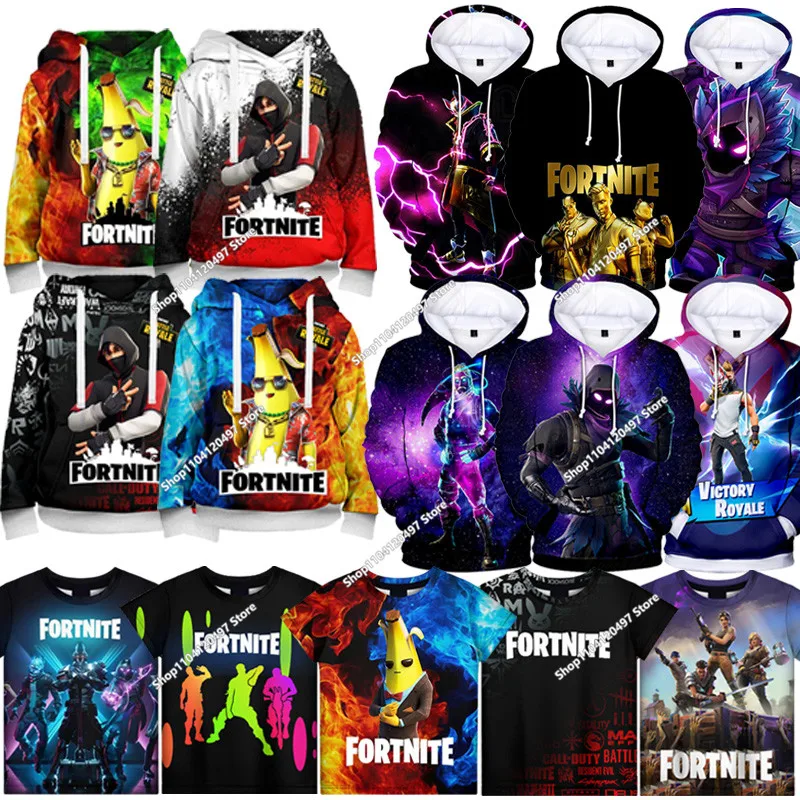 Unisex Hip Hop más nuevo Anime Fortnite Sudadera con capucha divertido Cosplay Battle Royale bolsillo sudaderas con capucha Harajuku sudaderas con capucha hombres/mujeres
