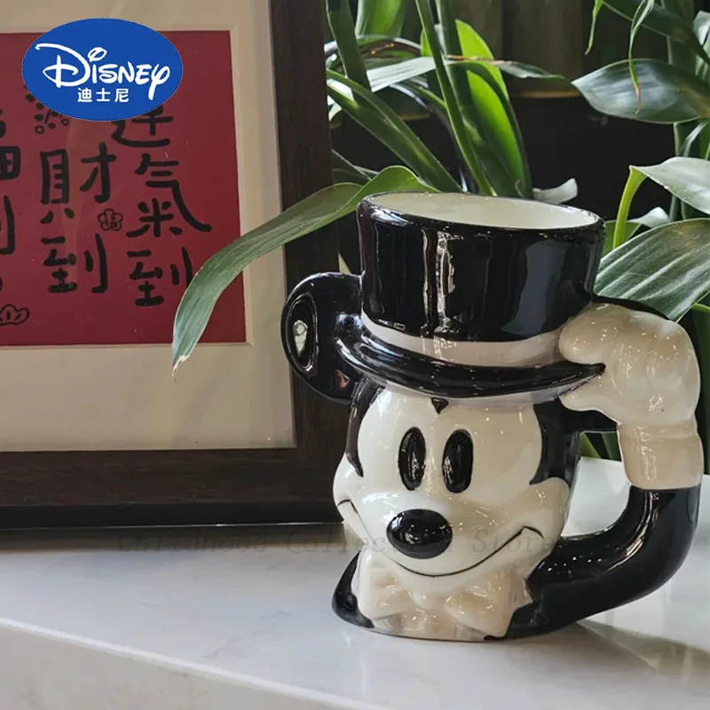 Kawaii Disney Magician Mickey Magic Hat Action Figures Toys Cartoon Ceramic Vase Pen Holder Storage Tank Cup Mug Birthday Gifts