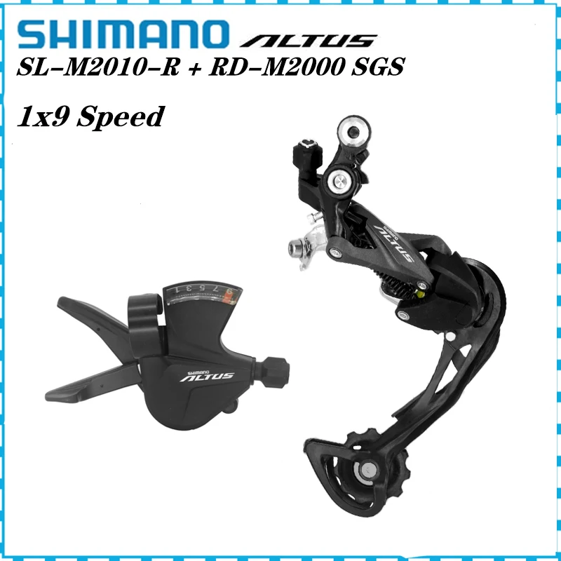 Shimano ALTUS RD-M2000 SGS 1x9 Speed Mountain Bike Derailleur Groupset SL-M2010 9S Shifter M2000 SHADOW RD Rear Derailleur MTB