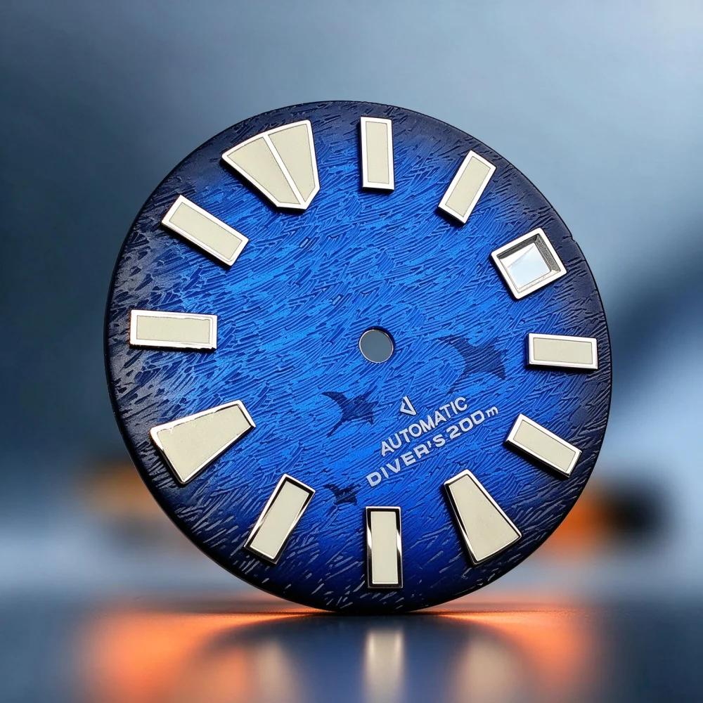 NH35 dial, NH36 dial, 28.5mm S dial, manta ray dial, C3 green luminous, suitable for Seiko modifications