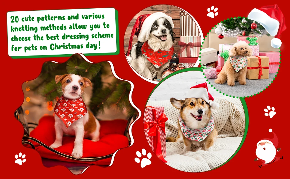 20 Stück Weihnachten Hund Bandana Thanksgiving Hund Dreieck Schals Halloween Hundelätzchen Bandanas für Hundeaccessoires – Detail 7