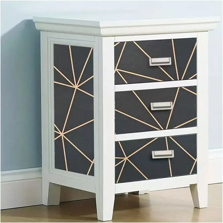 Geometric Pattern Self Adhesive Wallpaper Peel and Stick Removable Waterproof Wall Sticker for Living Room Bedroom Home Wall Dec