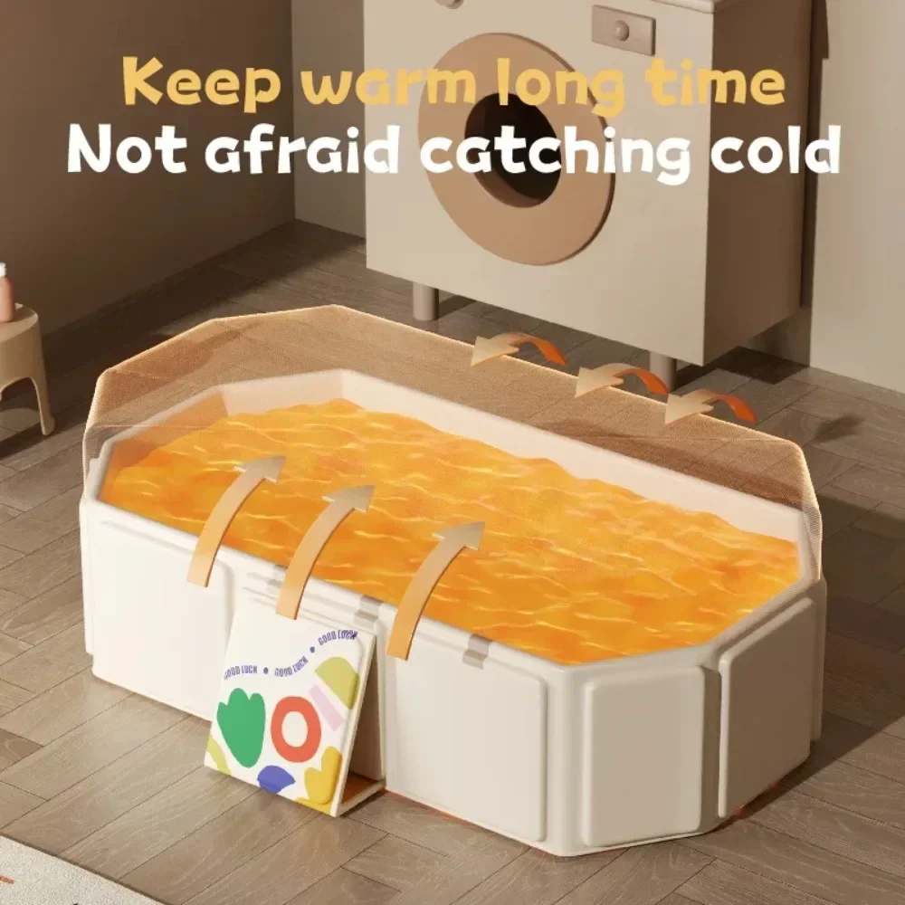 

Baby Minimalist Shower Basin Foldable Large Children's Bathtub Sitting and Lying Integrated Bathtub Free Installation of Bathtub