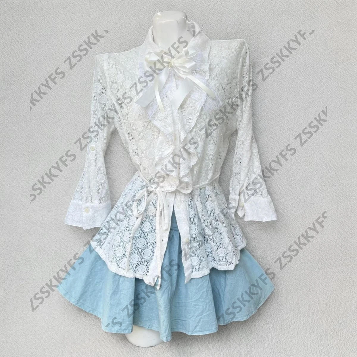 Doux 3 pièces ensemble robe Y2K 2000s dentelle mince Vintage Goth Punk esthétique Harajuku mode été Streetwear fille chaude Emo t-shirt Chic