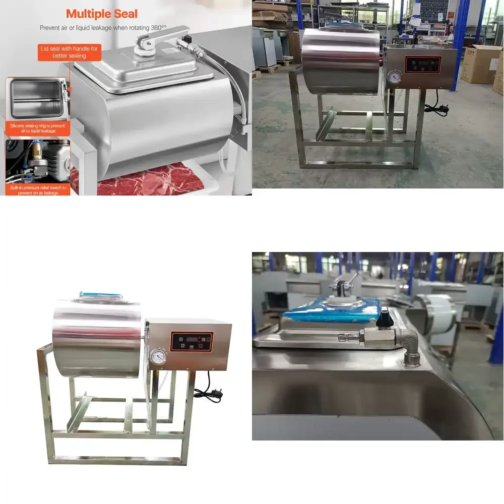 Máquina Marinadora de Pollo Comercial de Acero Inoxidable CE, Máquina de Vacío para Curar y Sazonar