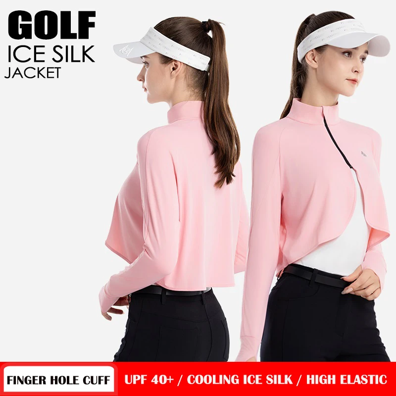 

PGM Golf Солнцезащитный крем Базовое пальто Летние женские охлаждающие куртки из ледяного шелка Солнцезащитный крем Быстросохнущие топы на молнии Дышащие освежающие