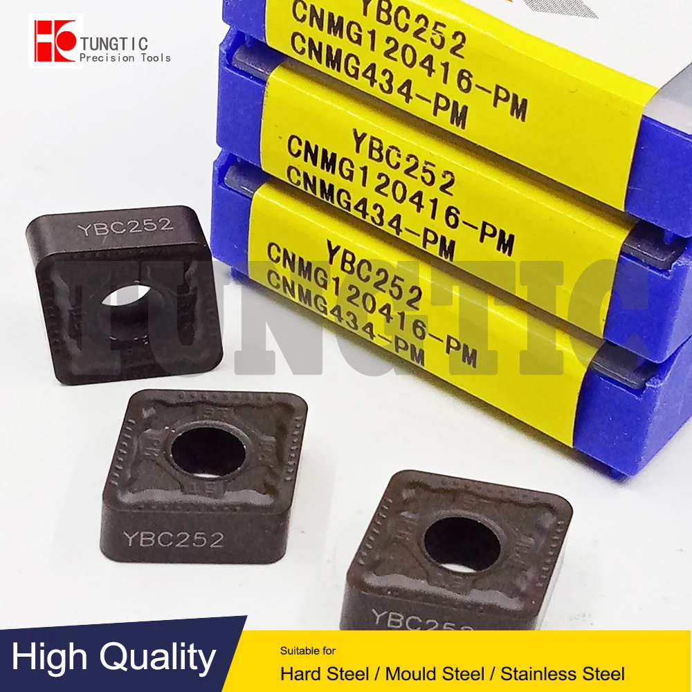 

CNMG120416-PM YBC252 YBC251 CNC Tools Insert Lathe Machining Tools Cutting Tool Metal Turning Tools CNMG 120416