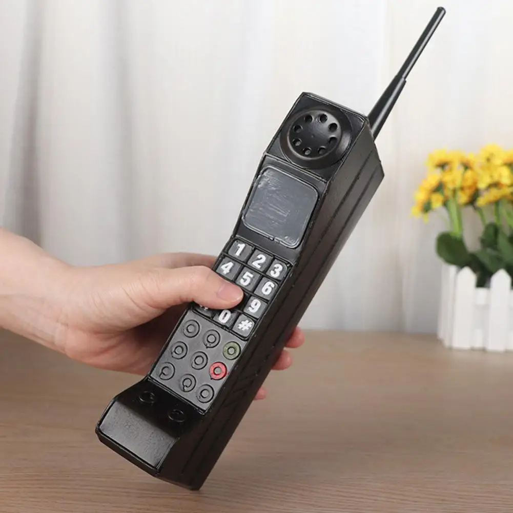 Bar Retro Vintage Telephone Model Home Decoration Crafts Ornaments Coffee Shop Decoration Retro Desktop Hand Phone Craft